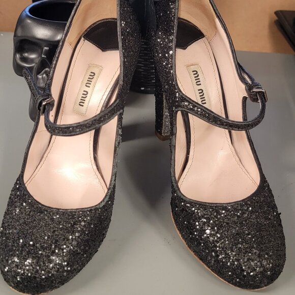 Miu Miu Shoes - MIU MIU GLITTER PUMPS